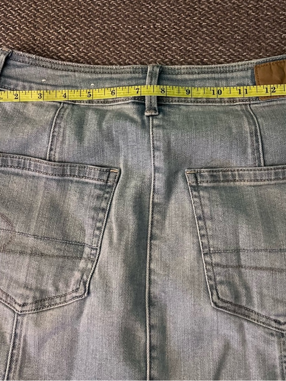 American Eagle Light Wash Super Stretch Jean Skirt - Picture 4 of 8